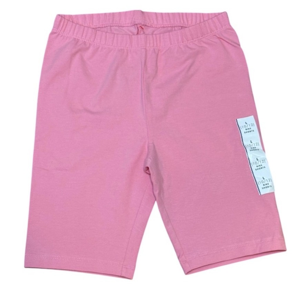 Cat &‎ Jack Girls Pink Bike Shorts Size L 10/12 New With Tags Cotton Spandex